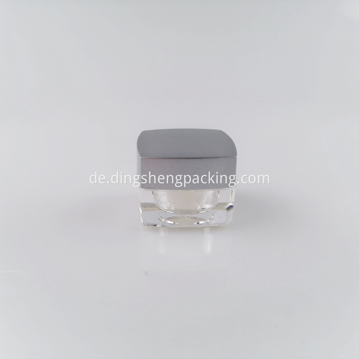 Fancy Square Clear Acrylic Cosmetic Cream Jar